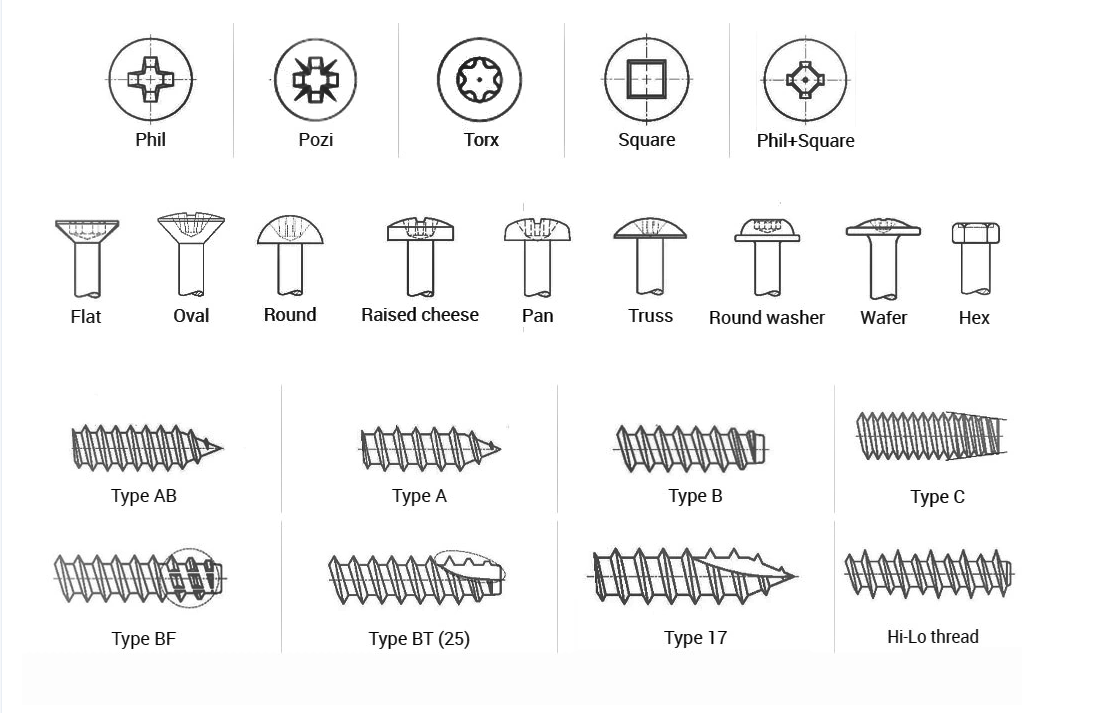 Type of self tapping screw