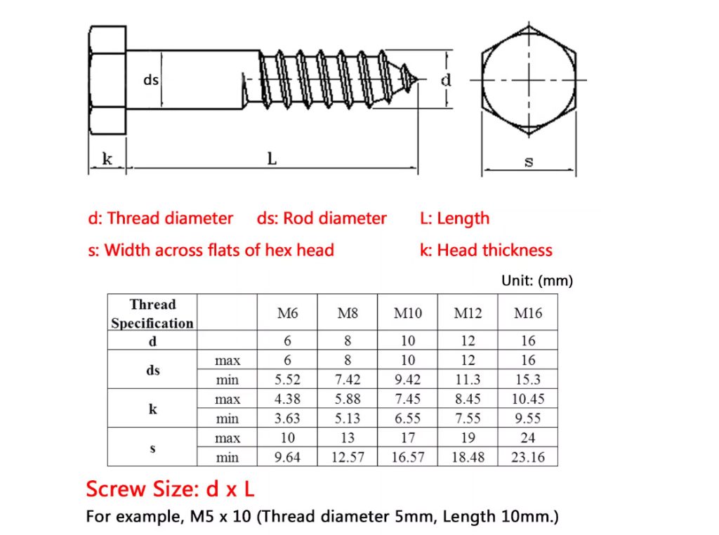 Coach Screws drawing