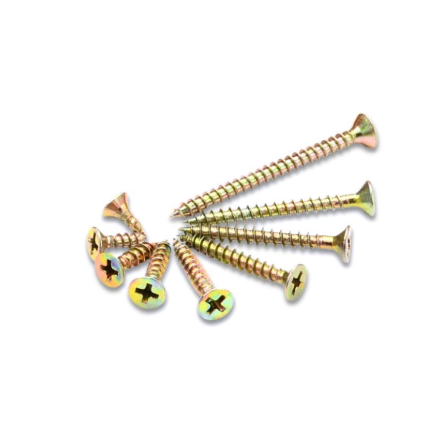 Yellow Zinc chipboard screws