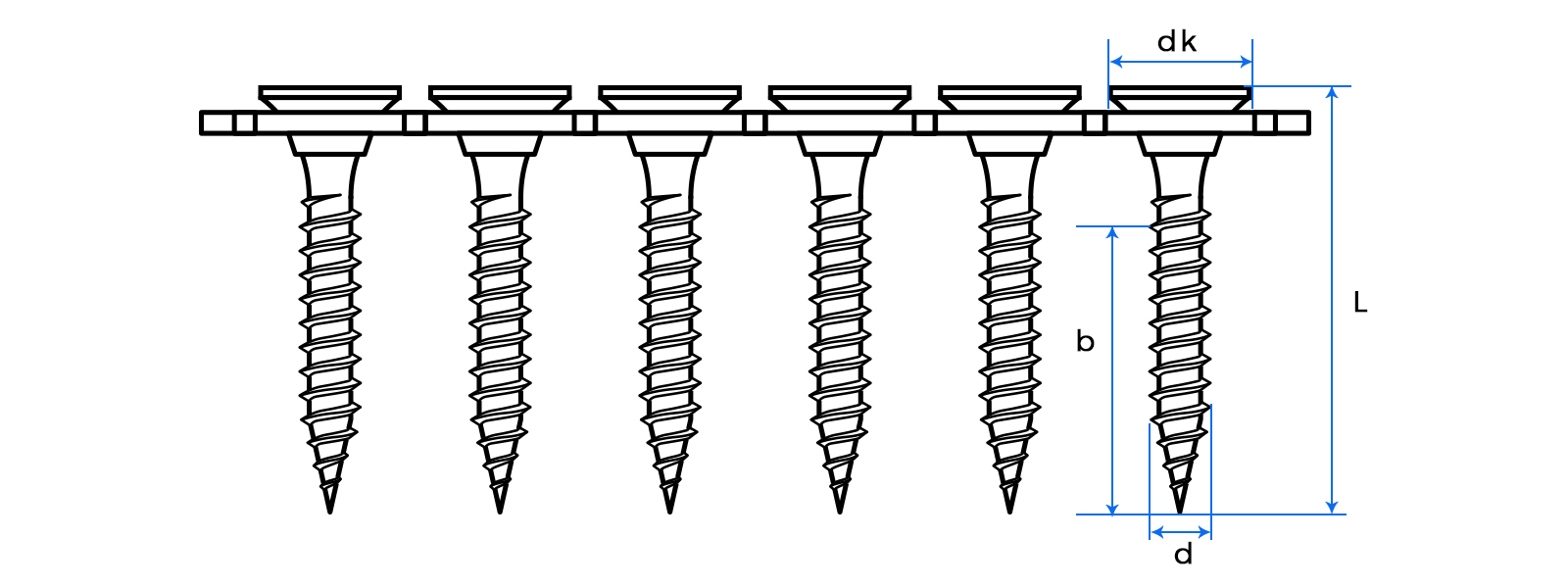 Collated Screw Drawing