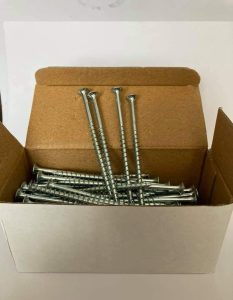 white box drywall screw