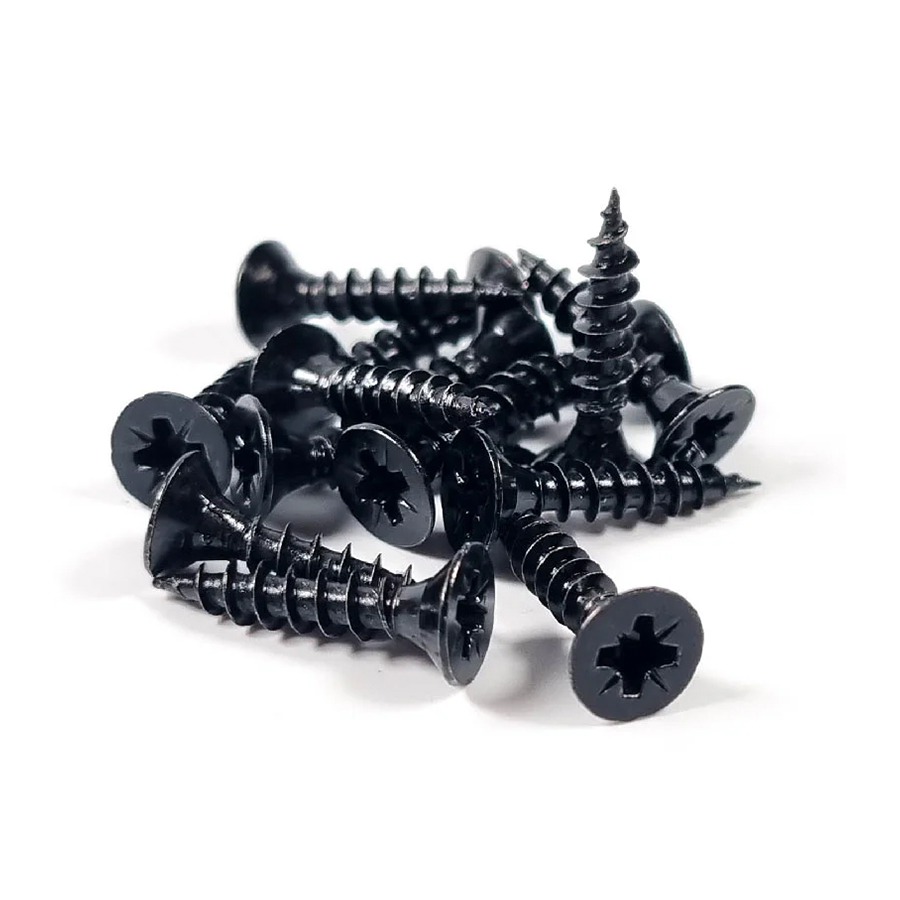 black chipboard screws