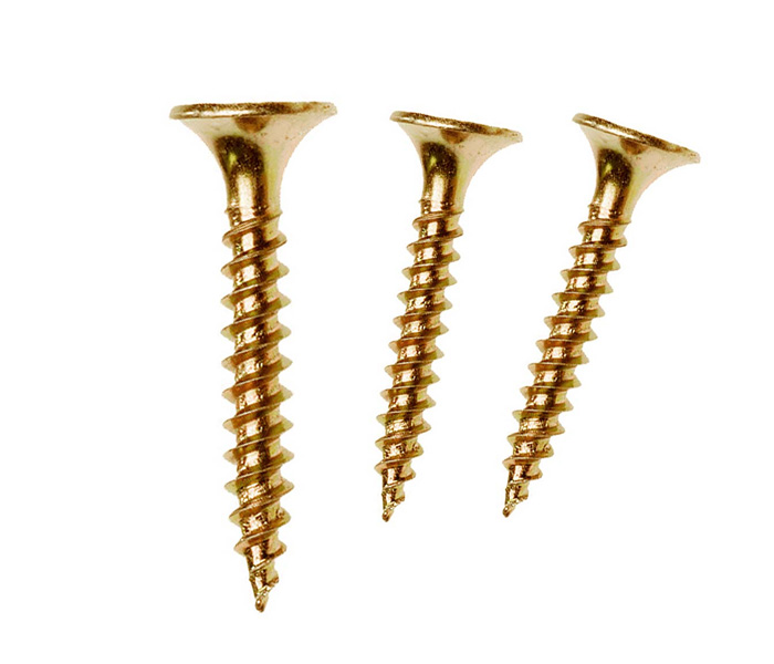 yellow zinc drywall screw