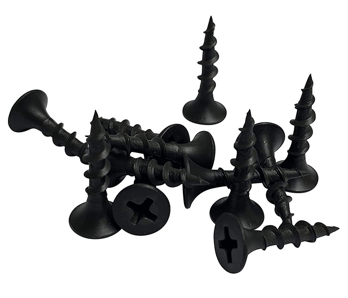 short black drywall screws