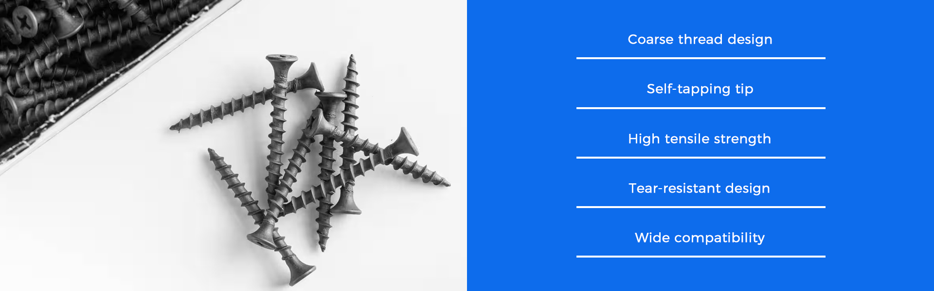 Coarse Thread Drywall Screws Core Advantages